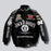 Vintage 80s Racing Jacket: Embroidered Leather F1 Bomber
