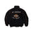 Vintage 80s Racing Jacket: Embroidered Leather F1 Bomber
