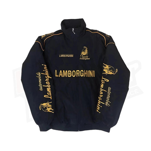Vintage 80s Racing Jacket: Embroidered Leather F1 Bomber