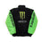 Vintage 80s Racing Jacket: Embroidered Leather F1 Bomber