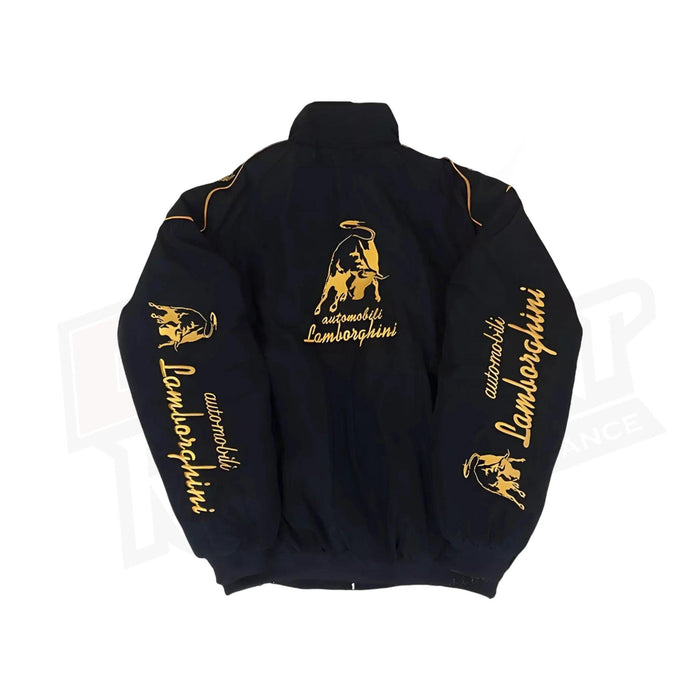 Vintage 80s Racing Jacket: Embroidered Leather F1 Bomber