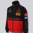 Vintage 80s Racing Jacket: Embroidered Leather F1 Bomber