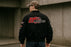 Vintage 80s Racing Jacket: Embroidered Leather F1 Bomber