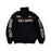 Vintage 80s Racing Jacket: Embroidered Leather F1 Bomber