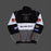 Vintage 80s Racing Jacket: Embroidered Leather F1 Bomber