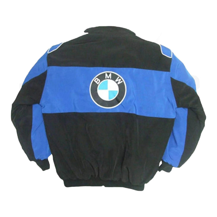 Vintage 80s Racing Jacket: Embroidered Leather F1 Bomber