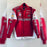 Vintage 80s Racing Jacket: Embroidered Leather F1 Bomber
