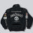 Vintage 80s Racing Jacket: Embroidered Leather F1 Bomber