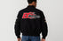 Vintage 80s Racing Jacket: Embroidered Leather F1 Bomber